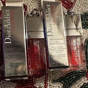 Dior Addict Lip Glow Oil - Set of 2 in shades 015 Cherry and 007 Raspberry